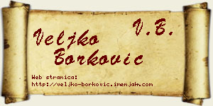 Veljko Borković vizit kartica